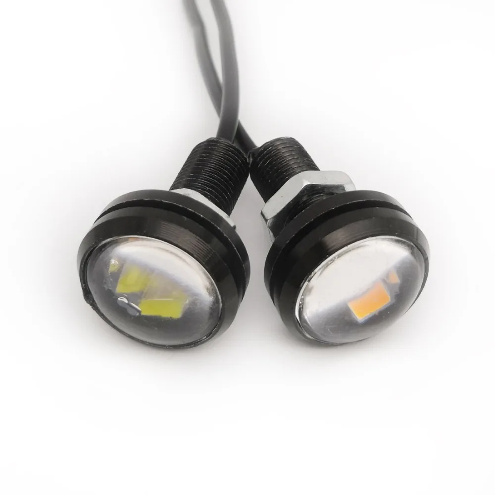 2 шт. * 4014 12smd Серебряный двухцветный белый/Янтарный Желтый переключатель DRL