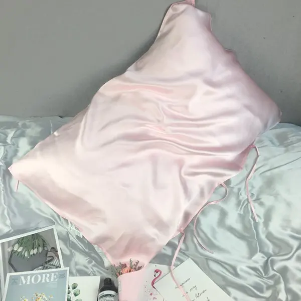 pink 1 или 2 шт чистые шелковые наволочки с рисунком шелковицы 16 Momme подушки полотенца атласная наволочка для хорошего сна Уход за волосами kussenslop - Цвет: pink