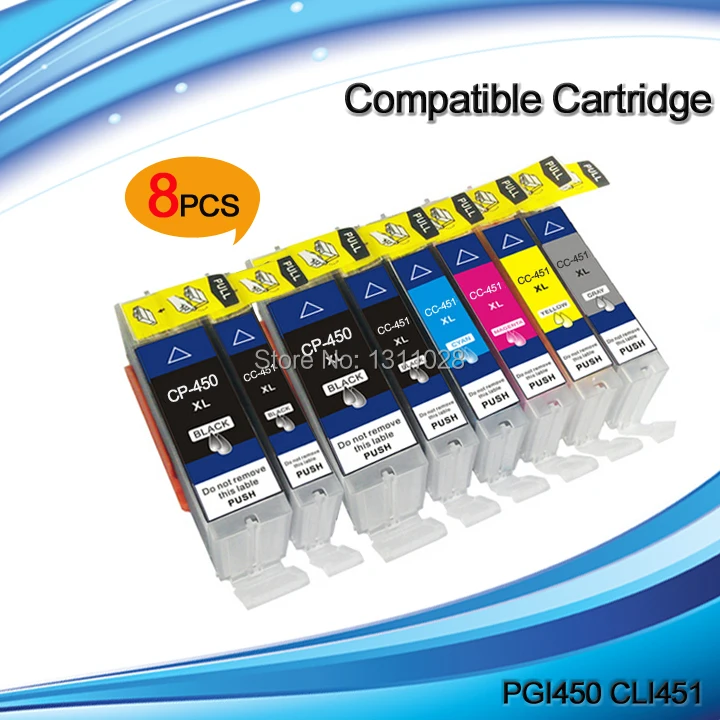 INK WAY 8 Pack pgi-450 cli-451 compatible inkjet cartridges for PIXMA MG6340 MG7140 2BK+1 SET free shipping | Компьютеры и офис
