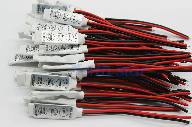 10 шт./лот новинка мини RGB контроллер Диммер 12 В 6A 3 клавиши для 5050 3528 RGB светодиодный светильник