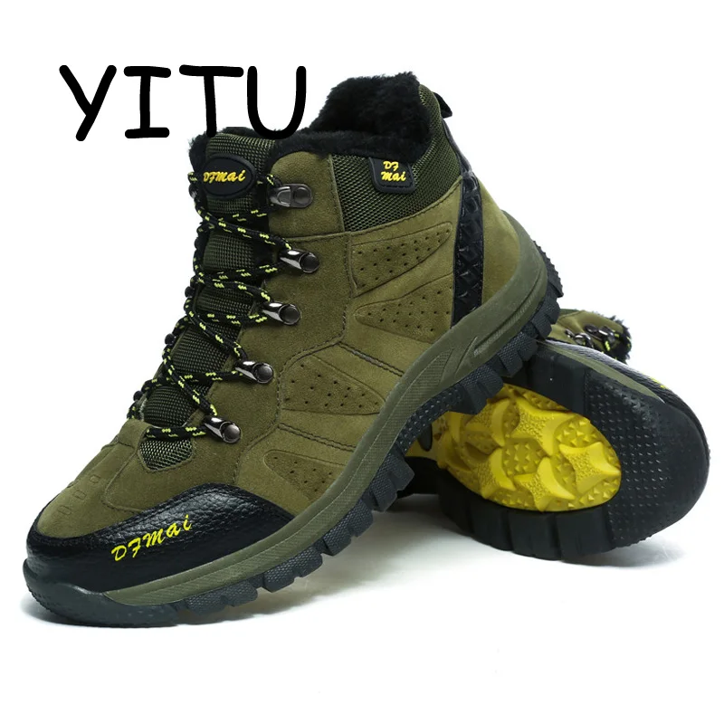 YITU Outventure замшевые кожаные мужские походные ботинки уличные кроссовки дышащая