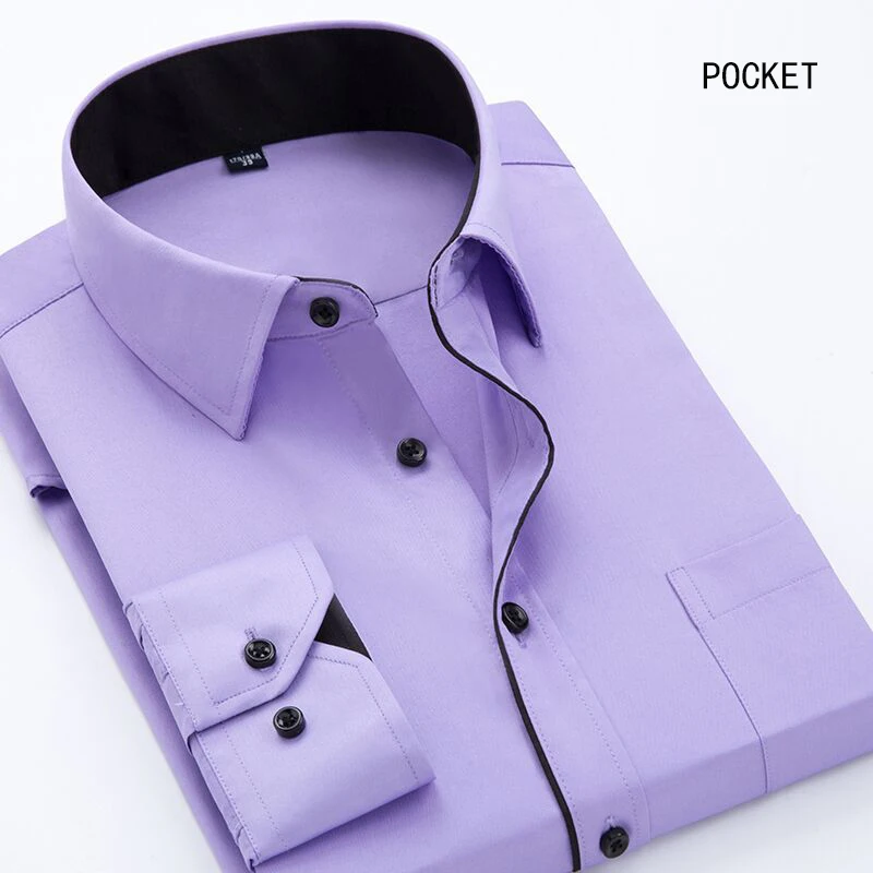 Мужская модная повседневная рубашка с длинными рукавами и принтом приталенная в