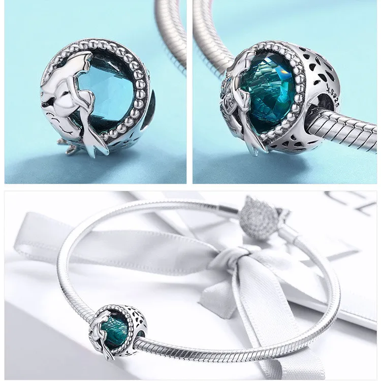 Fit Pandora браслет 925 стерлингового серебра Единорог панда кошка подвеска с русалкой семья Дерево Птица Пингвин бусины Мода DIY ювелирные изделия