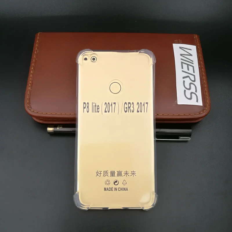 Прозрачный силиконовый чехол для Huawei P8 Lite 2017 Honor 8 GR3 PRA LX1 анти противоударный