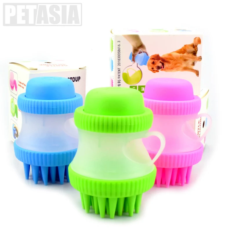 PETASIA Pet Bath Brush Clean Massage Comb Silicone Pet Supplies Bathing Cat Dog Foam Brush For Small Big Dogs Grooming Comb