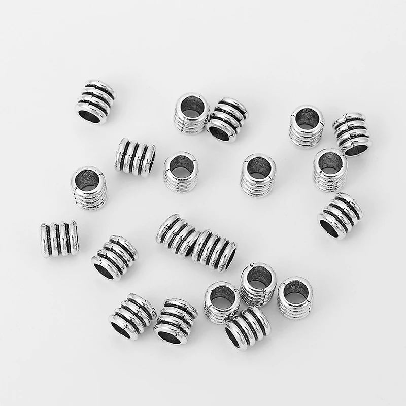 10 шт. резные линии канавки слайдер бусины прокладка для 6 мм круглый кожаный шнур