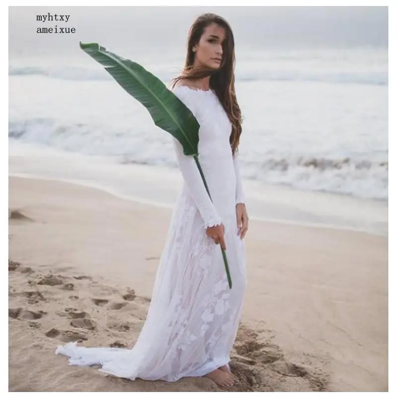 Sexy Cheap Mermaid Wedding Dress 2020 Beach Bridal Gown Chiffon Lace Appliques White/ivory Romantic Custom Made | Свадьбы и