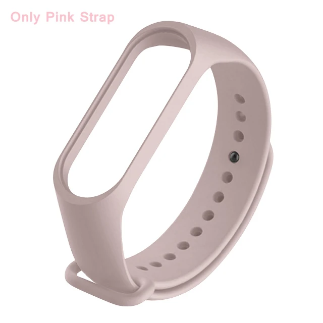 Pink Для Xiaomi mi Band 4 3 ремешок розовый винный красный цвет ТПУ силиконовый браслет для Xio mi band 4 3 Band 4 band 3 браслет(не - Цвет: Pink