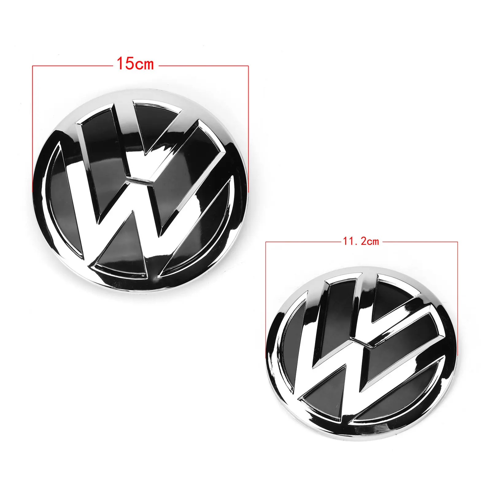 150MM OEM Chrome Front Radiator Grille Emblem +112mm Rear Trunk Lid Auto Logo Badge for VW Volkswagen CC 35D 853 601 A-2 | Автомобили и