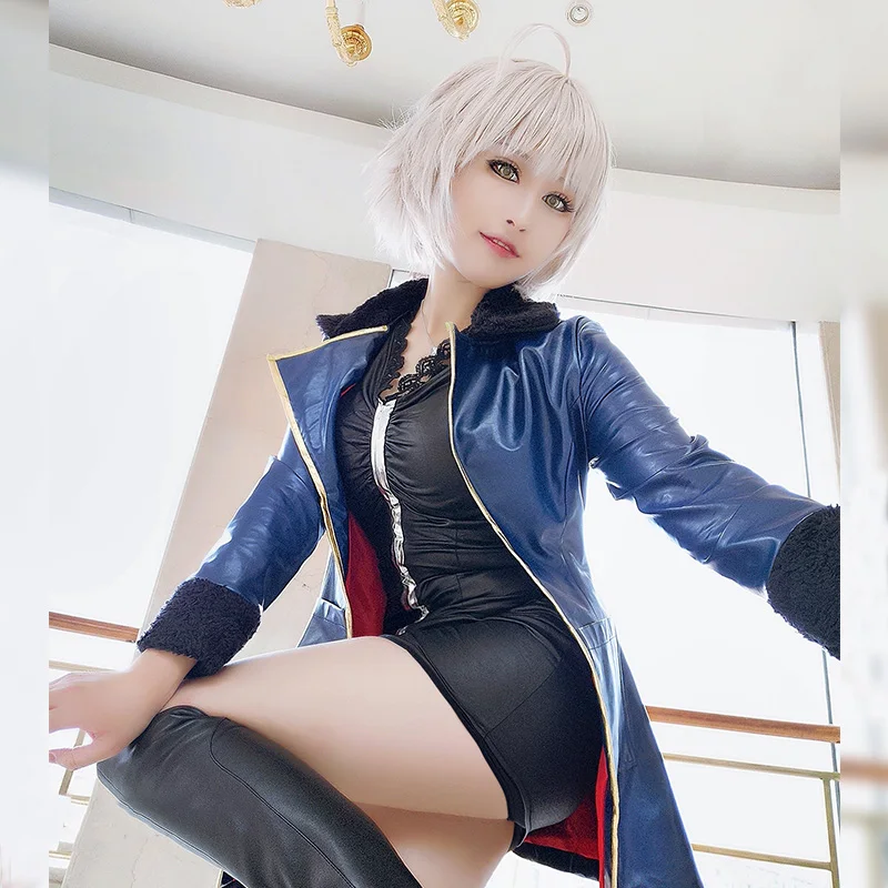 Аниме! Fate/Grand Order Shinjuku Phantom Incident Alter Jeanne d'Arc черная сексуальная униформа косплей