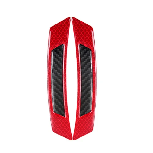 red Black 2 шт. светоотражающие полосы автомобиля стикер Грузовик Авто колеса брови Светоотражающие Предупреждение ющие наклейки углеродного волокна анти-полоски от царапин - Цвет: red Black