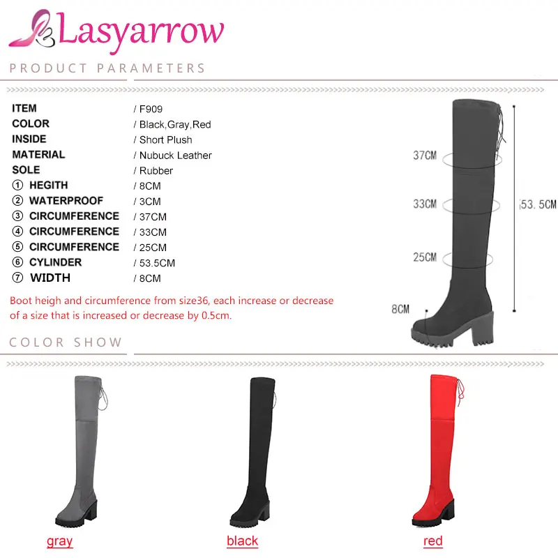 Lasyarrow/высокие сапоги до бедра с круглым носком; обувь на платформе; женские ботфорты на шнуровке; Модные Повседневные высокие сапоги на толстой подошве