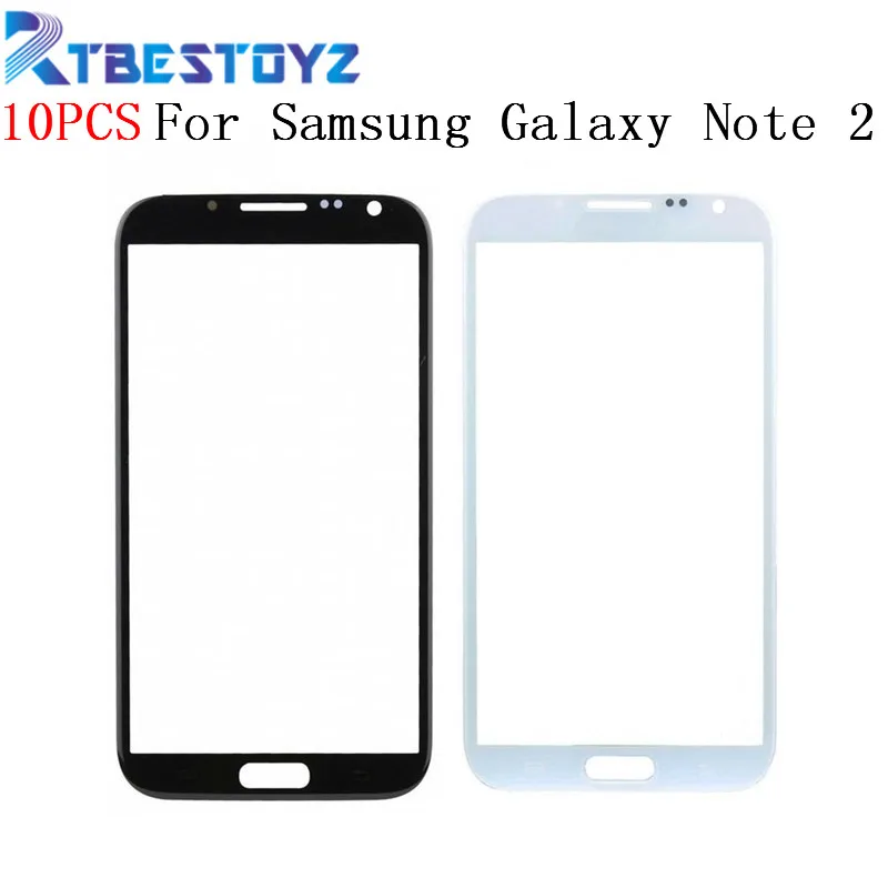 Наружная Стеклянная панель RTBESTOYZ 10 шт./лот внешний экран для Samsung Galaxy Note 2 N7100|screen for