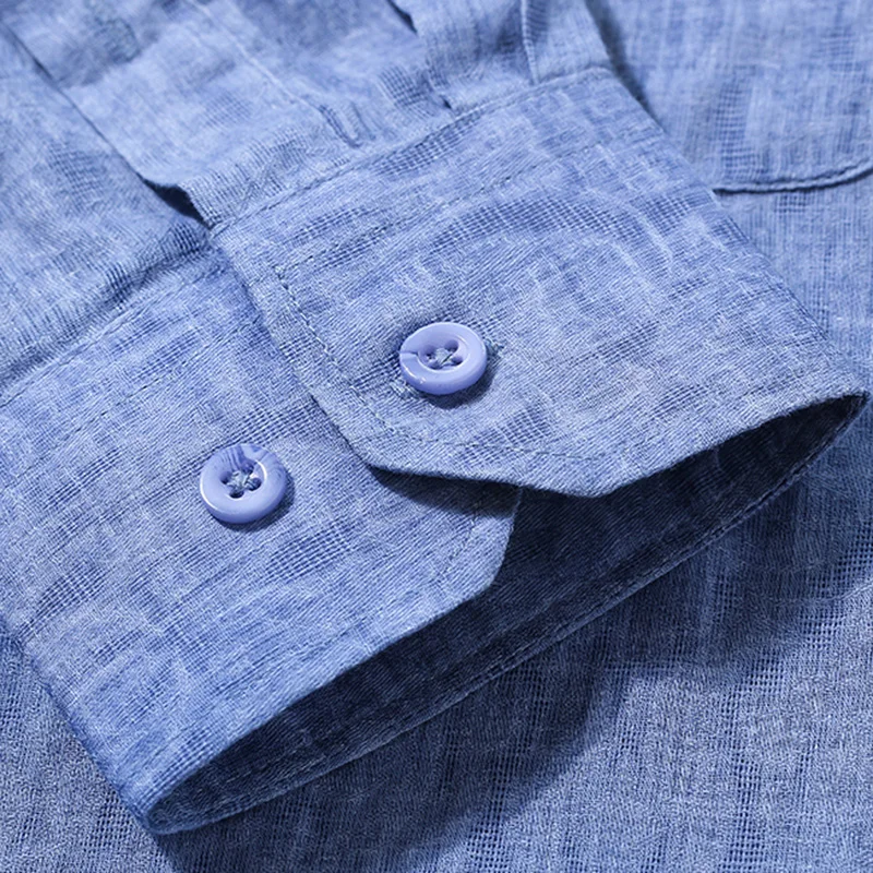 New Arrival 2018 Cotton Linen Shirt Men Long Sleeve Brand Breathable Casual Shirts Luxury Collar Camisa Masculina | Мужская одежда