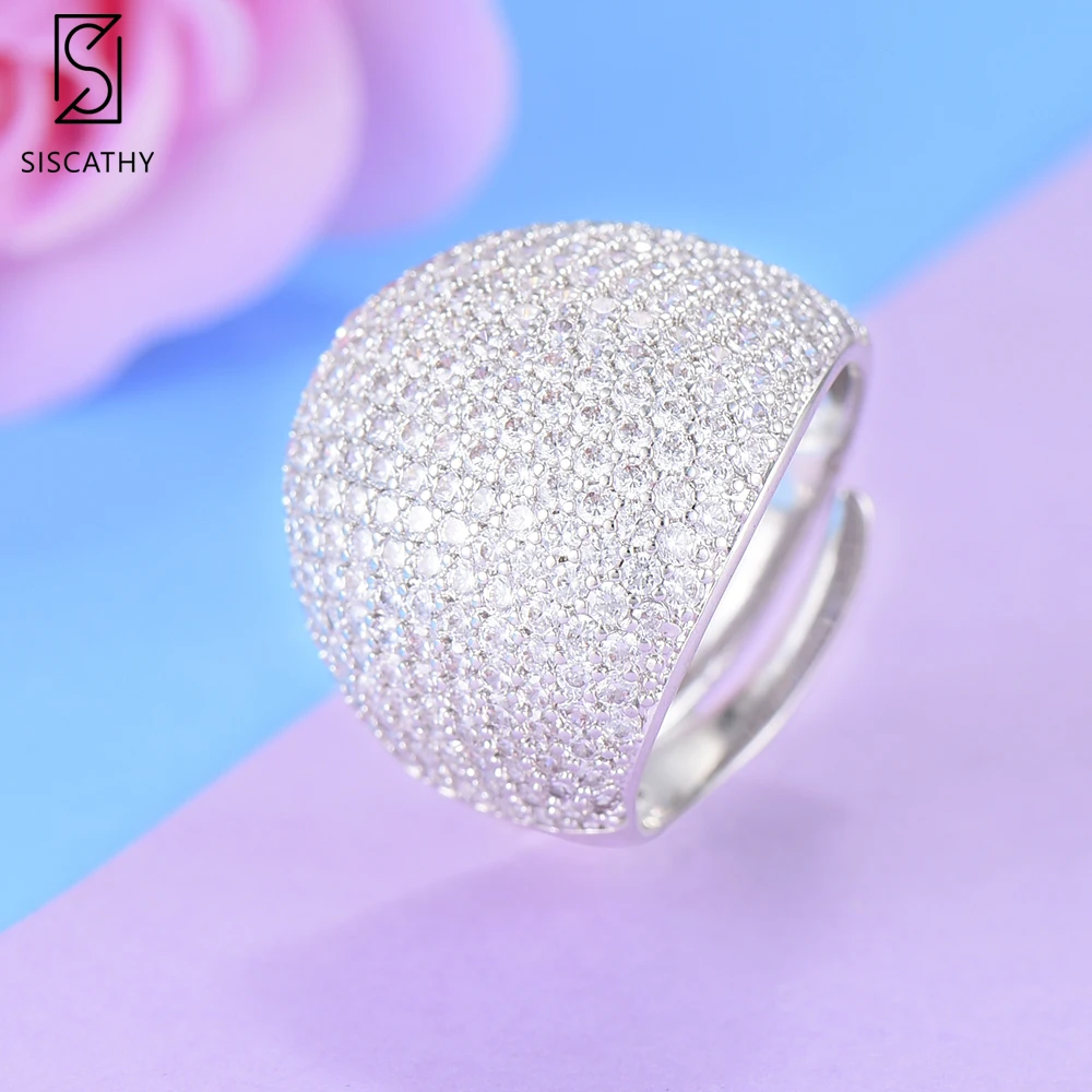 SisCathy 2PCS Bracelets/Ring Jewelry Sets For Women Luxury Branch CZ Geometric Bridal African Wedding | Украшения и аксессуары