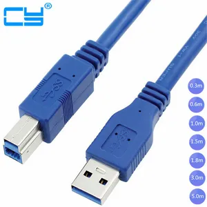 Кабель SuperSpeed USB 3,0 типа A папа-B папа, синий, 30 см0,3 м 60 см0,6 м 100 см1 м 150 см1,5 м