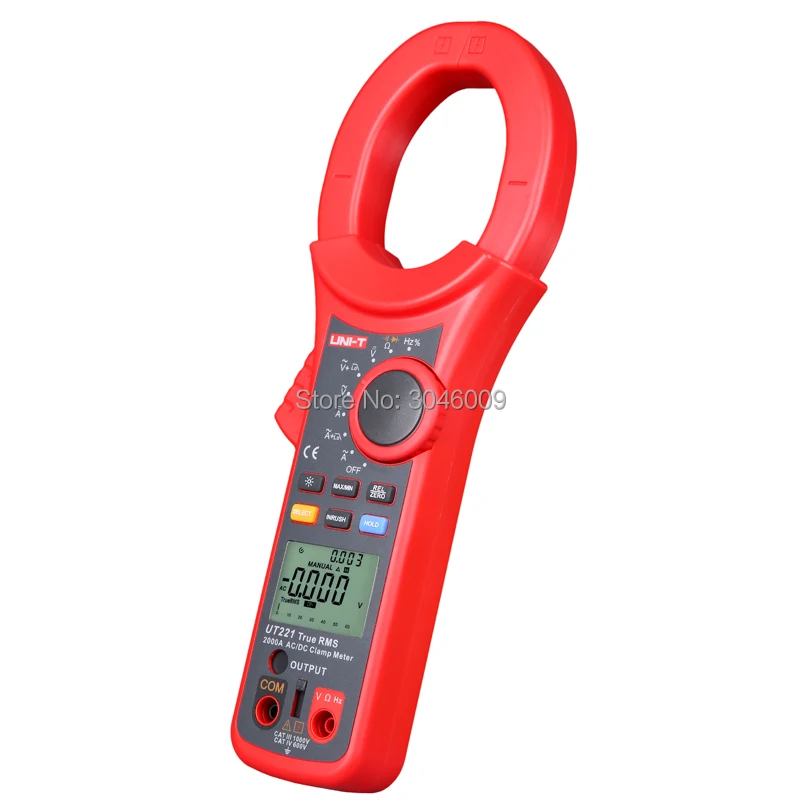 UNI T UT221 AC DC 2000A цифровой клещи истинный RMS Амперметр резистор/частота/Диодный тест