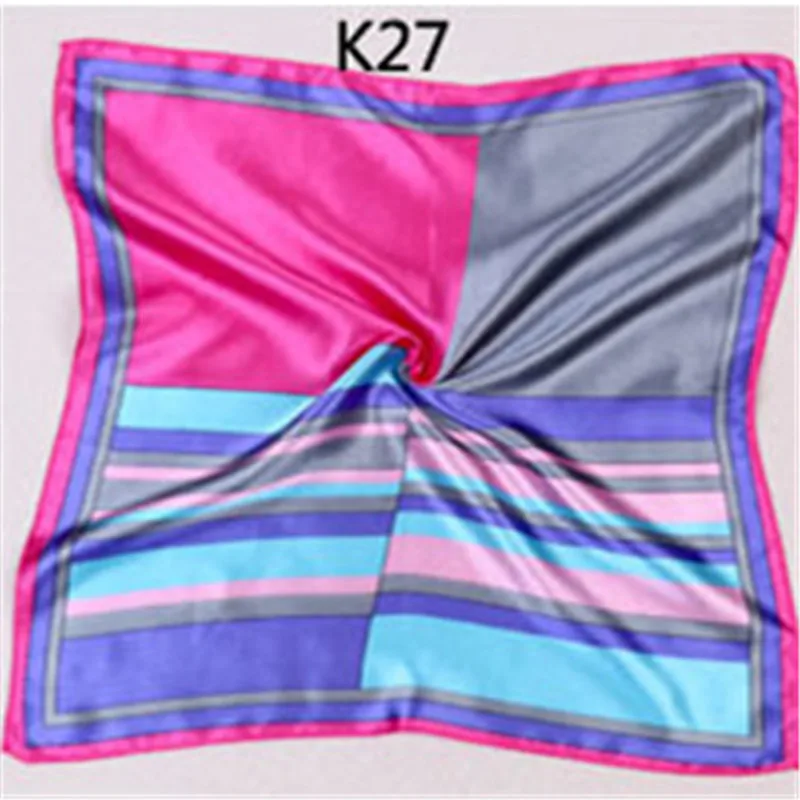 Новая модная женская одежда для работы шелковый шарф с принтом атласный