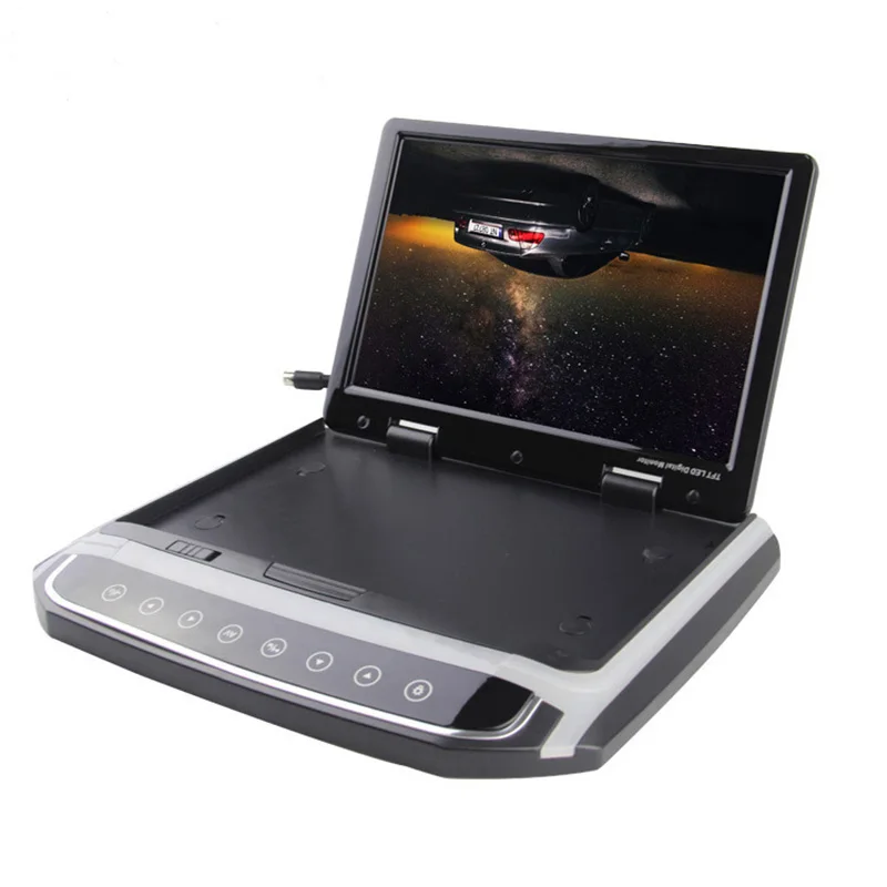 Caroad 15 6 дюймов автомобиля монитор с креплением на крышу флип вниз тонкопленочный