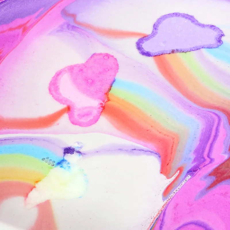 

1pcs Newly Bath Salt Rainbow Clouds Moisturizing Exfoliating Cleaning Body Skin Bubble Bath Bombs SK88