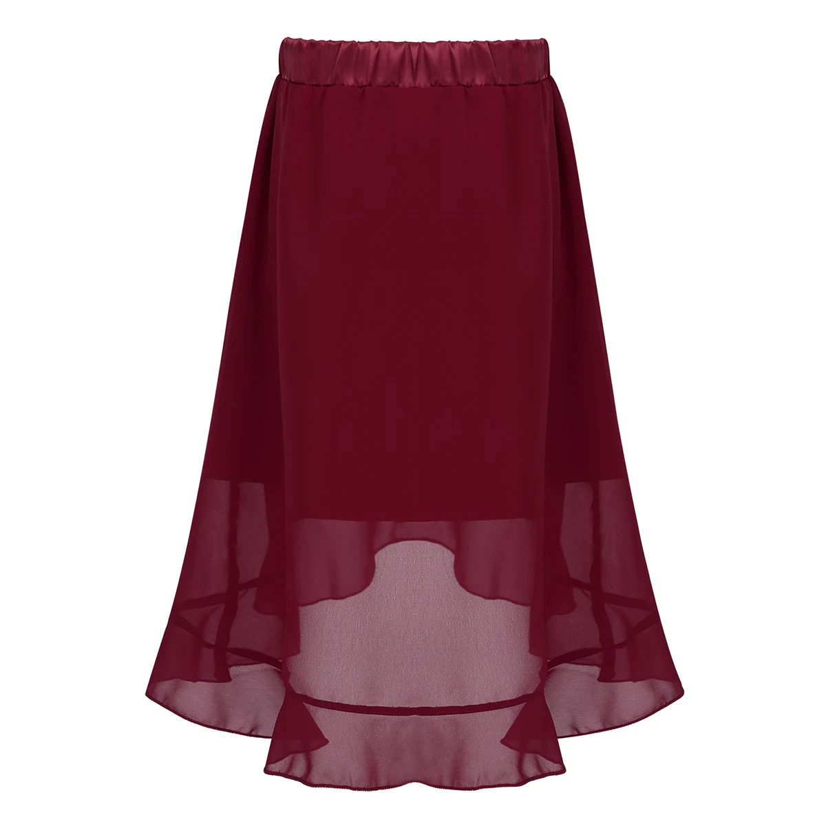 TiaoBug/Детская летняя дышащая шифоновая Асимметричная бальная юбка макси с высоким