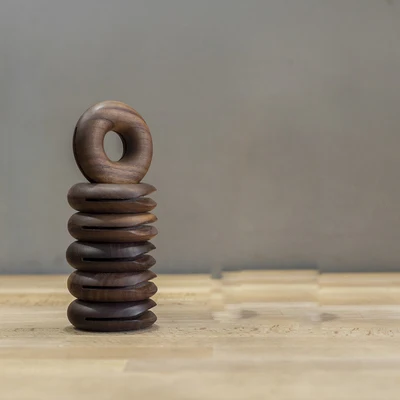 6 pcs walnut Деревянные для сумок, зажимы для сумок, Упаковочная Сумка, Скандинавская форма пончика, гаджеты Inteligentes, закуска, зажим для еды, кухонные принадлежности для хранения - Цвет: 6 pcs walnut