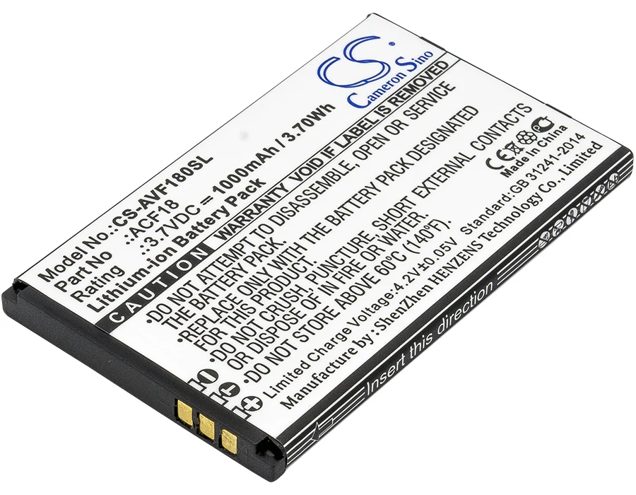 Аккумулятор Cameron Sino 1000 мАч ACF18 ACF18V2 для Archos F18 | Мобильные телефоны и аксессуары