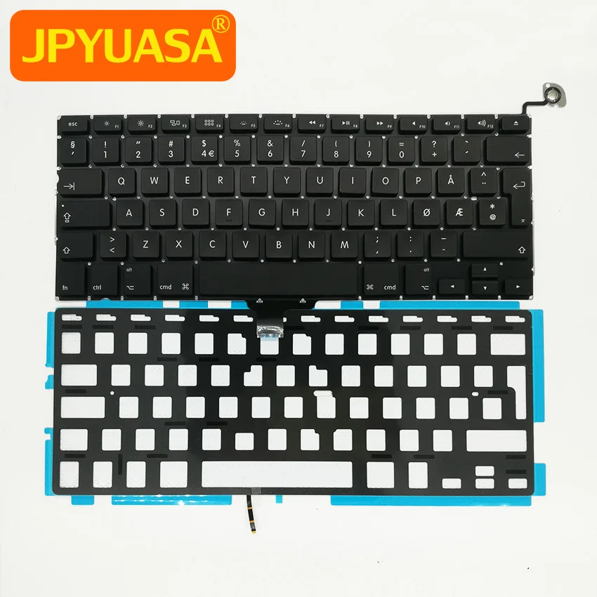 Клавиатура A1278 норвежская с подсветкой 13 дюймов 2009 2012 лет|keyboard for macbook pro|norwegian