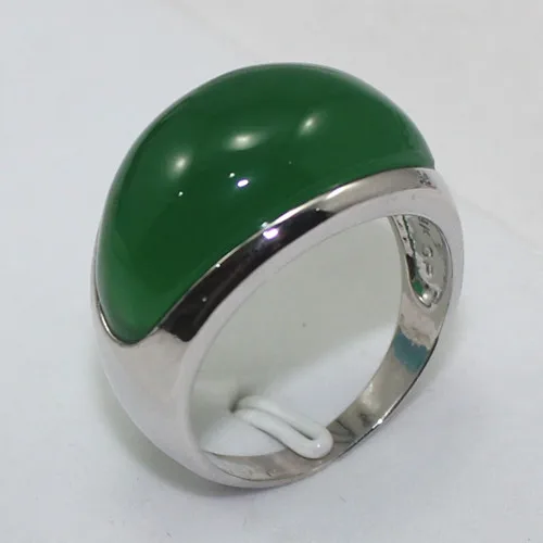 DYY wholesale man's green jade silver plated ring #7--12 5.29 | Украшения и аксессуары