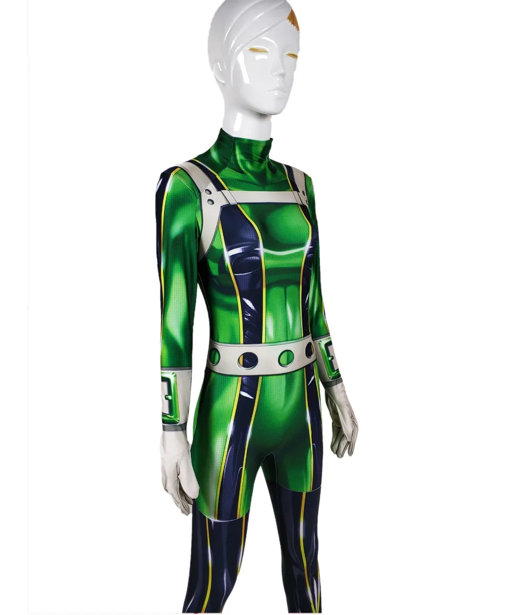 Костюм для косплея fracker Pro Hero Tsuyu Asui My Zentai боди костюм Хэллоуина Вечеринки