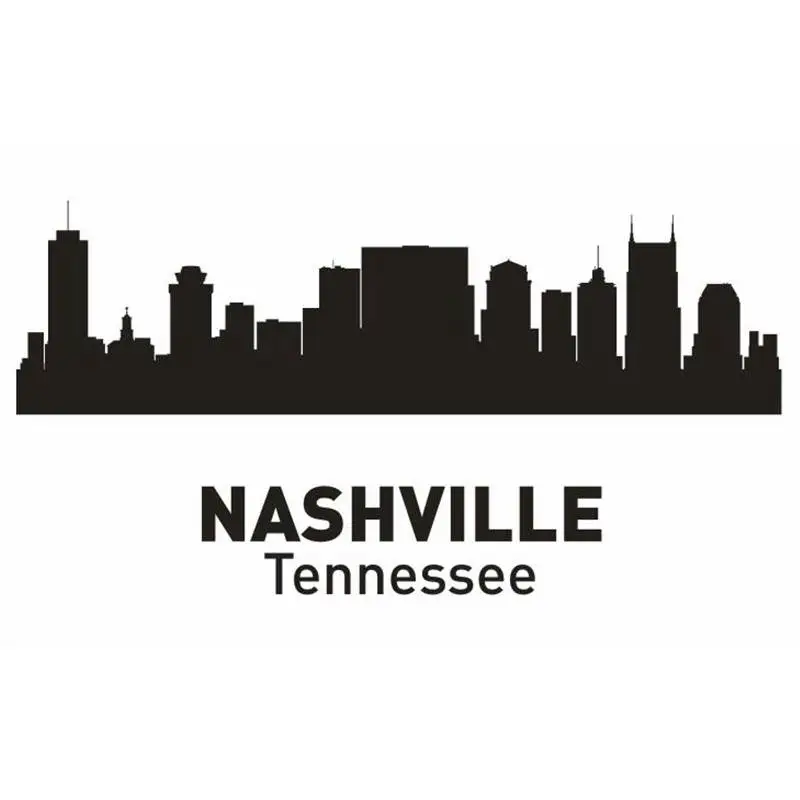 Наклейка на стену с изображением города Нашвилл|skyline wall stickers|home decor stickerswall sticker |