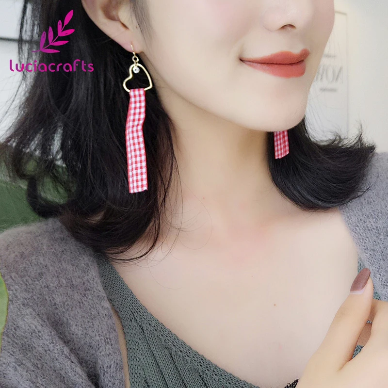 Lucia crafts 5y/18y 9 5 10 мм принт сетки Grosgrain лента Подарочная посылка DIY аксессуары для