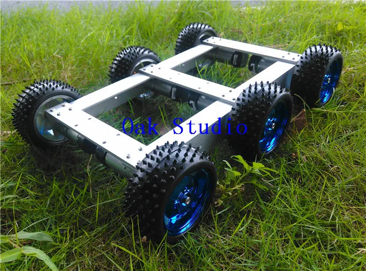 C60 6WD смарт автомобиль 6 моторов с датчиком холла 85 мм резиновое колесо Arduino Raspberry Pie