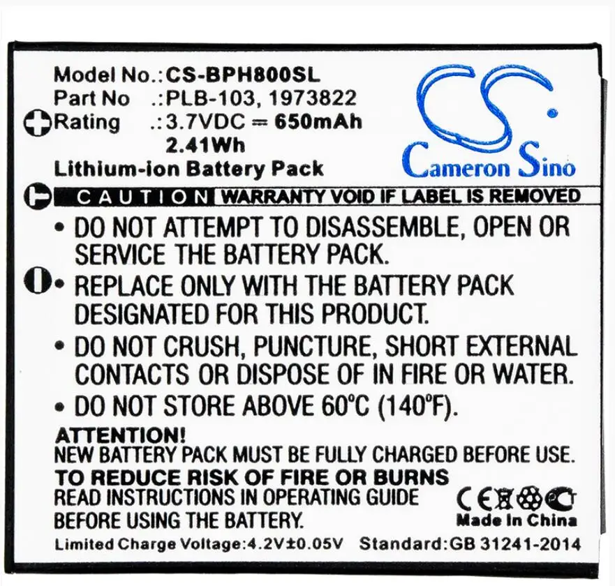 

Cameron Sino 650mAh battery for BANG & OLUFSEN BeoPlay H7 H81973822 PLB-103
