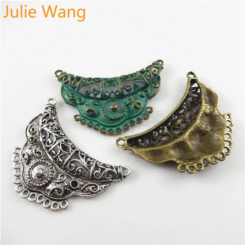 Julie Wang, 3 шт., античная бронза/серебро/зеленый сплав, подвески, соединитель, подвесной браслет, ожерелье, металлические ювелирные изделия, аксессуары для изготовления