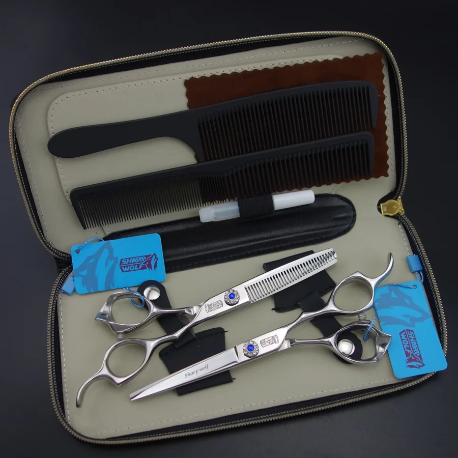 6 дюймов острый волк профессиональные высококачественные ножницы для волос