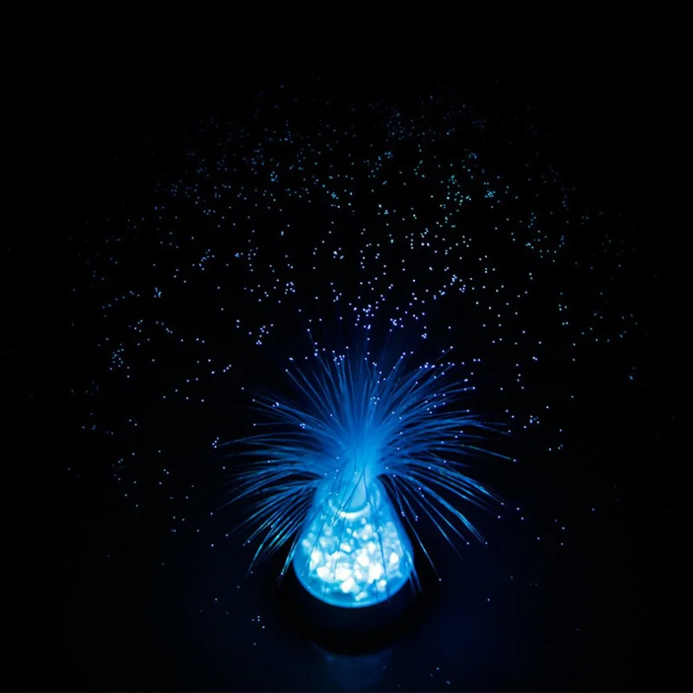 Creative Fiber Optic Lamp Remote Control Colorful Lighting Decor Light with Color-Changing Crystals Base for Festival Party Sale | Лампы и