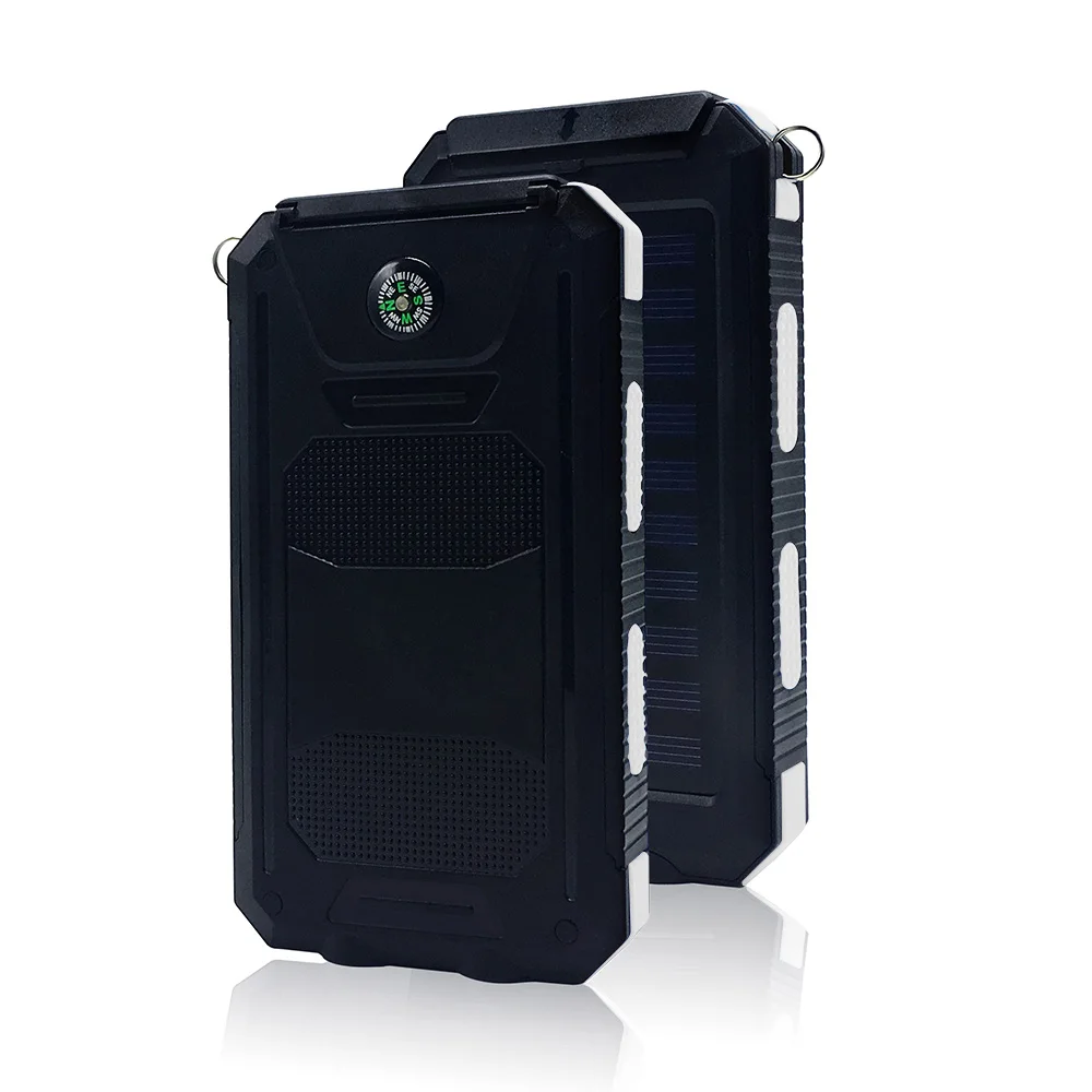 Водостойкая солнечная батарея 20000 мАч Dual USB Li-Polymer зарядное устройство для