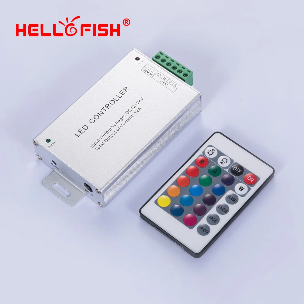 Цветная (RGB светодиодный контроллер полосы ИК 24 44 Ключ дистанционный пульт 12V 24V 12