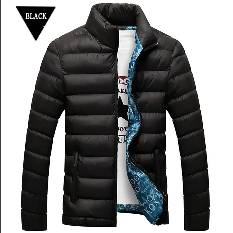 Мужские парки зимняя куртка 2018 модная мужская парка с воротником-стойкой мужские