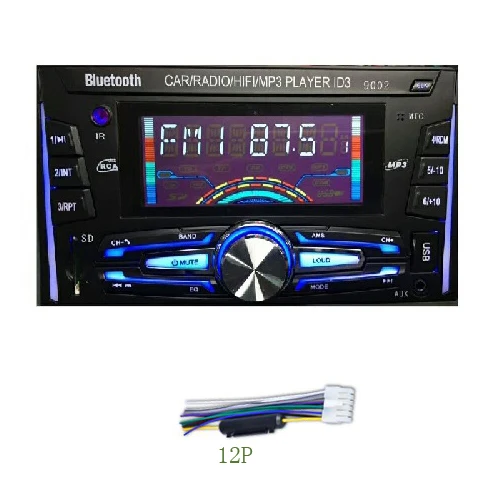 12P LaBo Bluetooth Авторадио, автомобильное стерео радио, FM Aux вход, приемник, SD USB ISO 9002, 12 В, 2 din, автомобильный MP3 мультимедийный плеер - Цвет: 12P