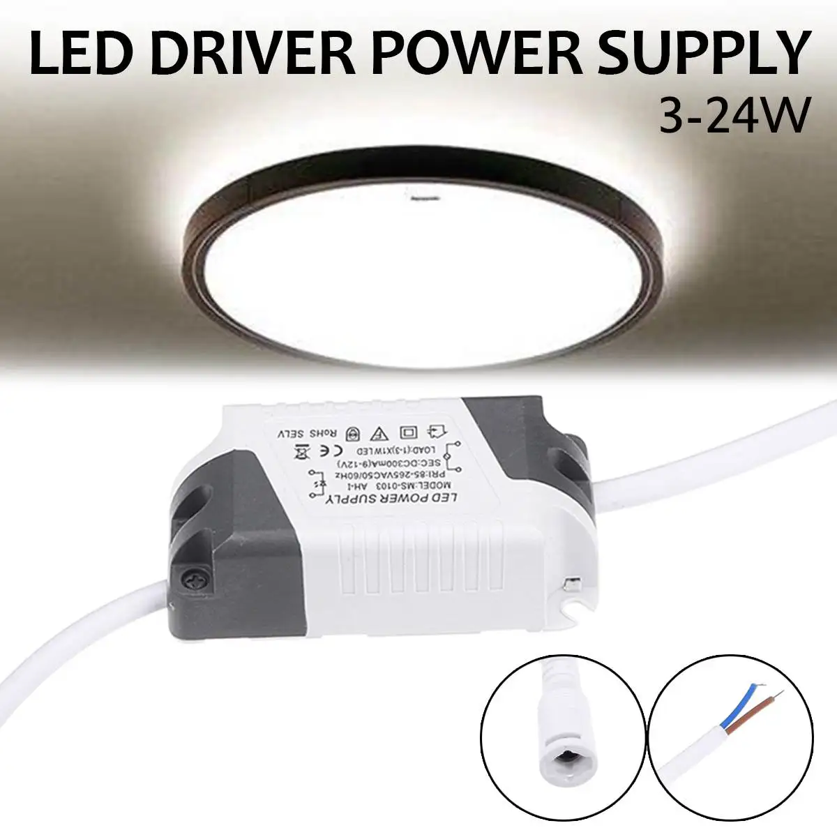 LED Driver Transformer Electronic Lighting Input Constant Current Powers Supply 3/4-7/8-12/13-18/19-24W 85-265V 1pcs
