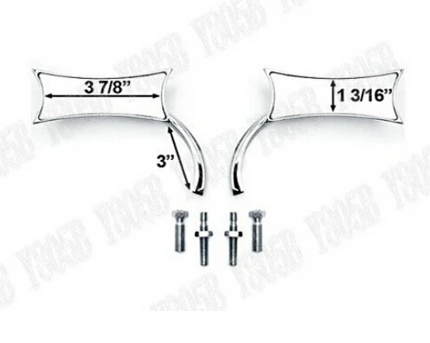 Хромированные мотоциклетные зеркала для Honda Shadow Spirit Saber Aero ACE Steed VLX 400 600 1100 DLX VTX1300