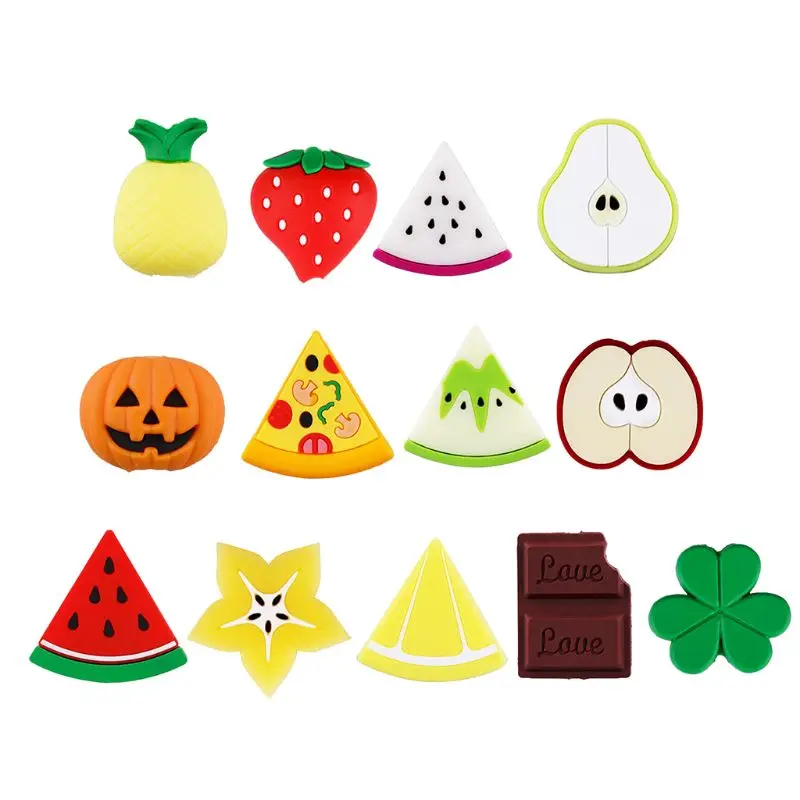 Защита кабеля USB с милым фруктовым узором мягкий силиконовый держатель для