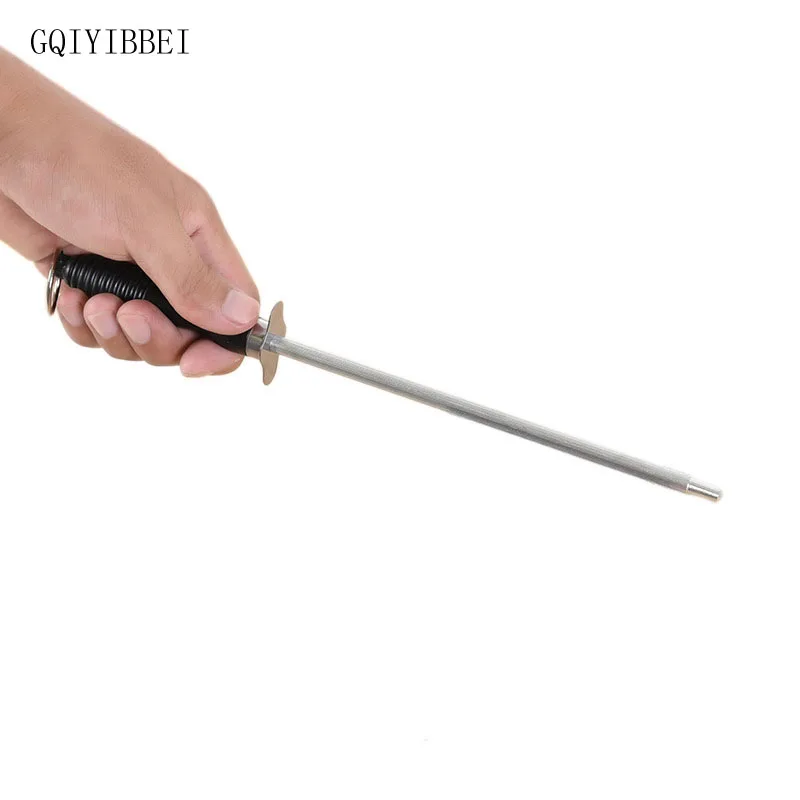 

GQIYIBBEI Stainless Steel Whetstone Sharpening Rod With Stick Plastic Handle Sharpener for Knives Creative Kitchen Tool Can Hang