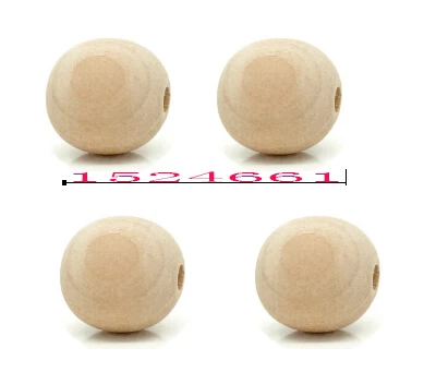 

woods 20PCs N30mm(1-1/8")atural Ball Wood Spacer Beads * * Round Beads Wooden Beads Loose Beads Diy Jewelry Accessories