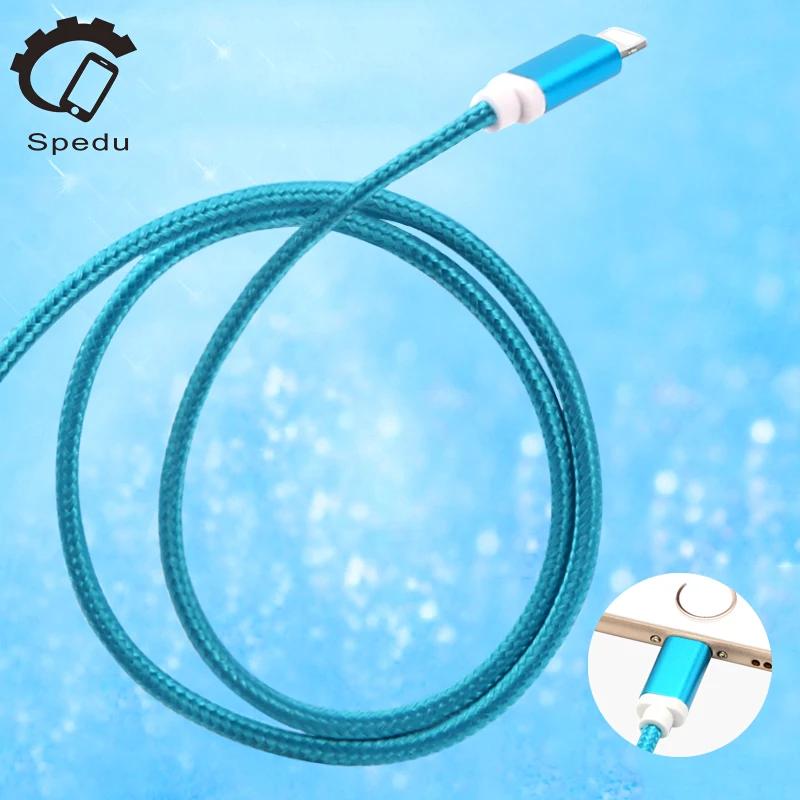 SPEDU мобильный телефон кабели Нейлон Плетеный Провод Металлический Штекер usb