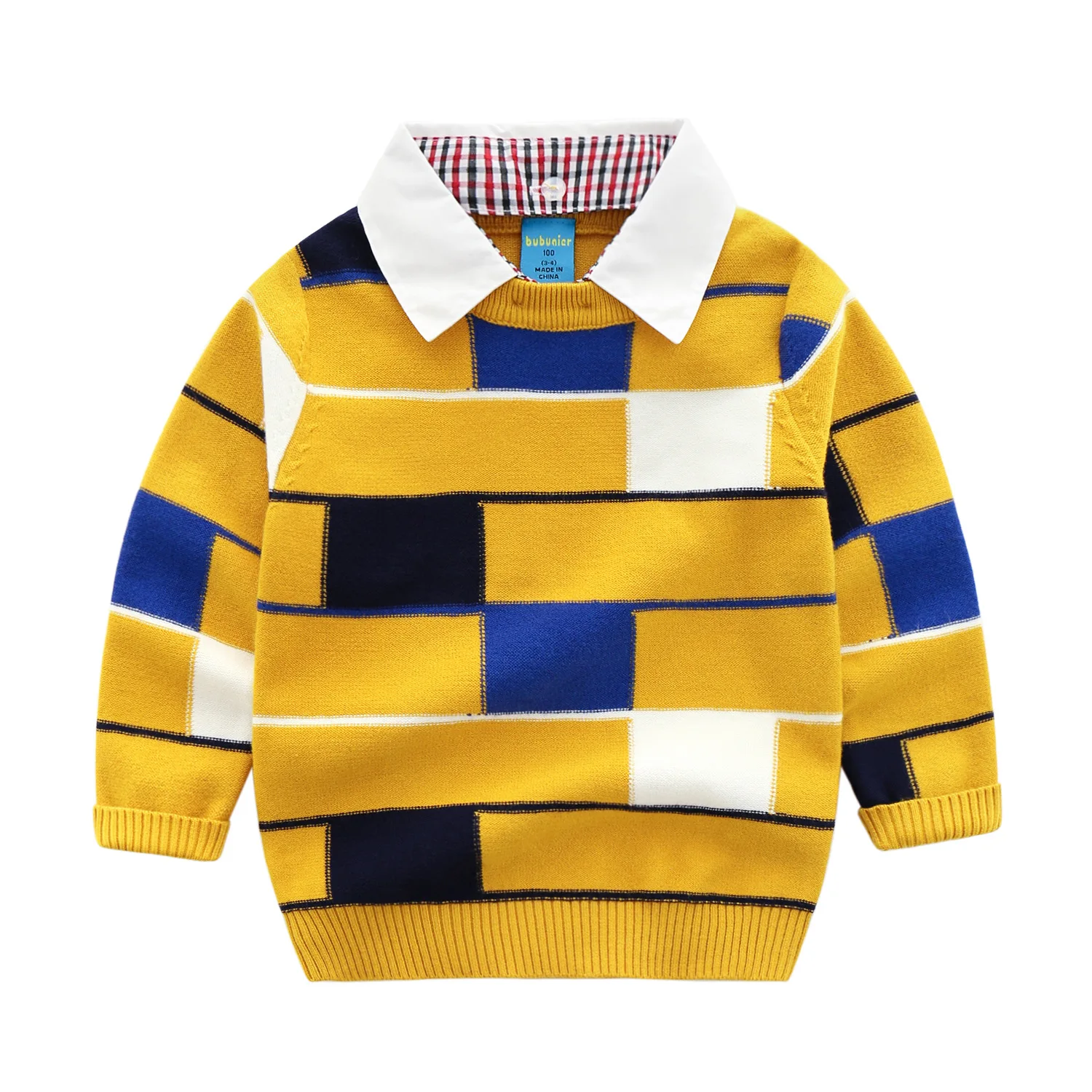 2018 зимние свитера для маленьких мальчиков пуловер свитер с отложным воротником