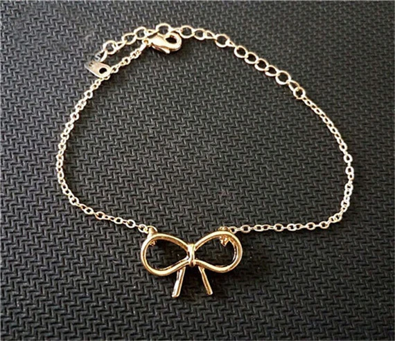 DIANSHANGKAITUOZHE 10Piece Gold Vintage Bownot Bracelets For Women Girls Cute Hand Chain Knot Femme &amp Bangles Bff | Украшения и
