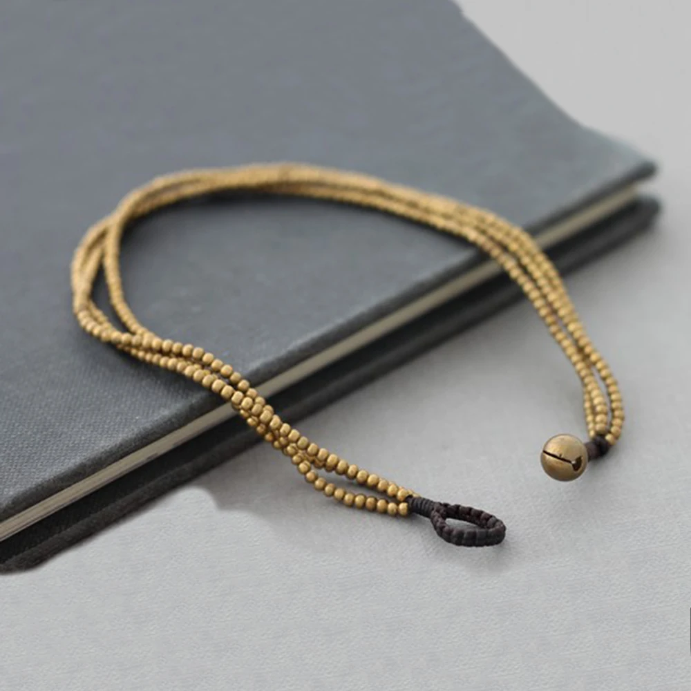 Простой многожильный медный браслет ручной работы 2018 плетеные браслеты из бусин